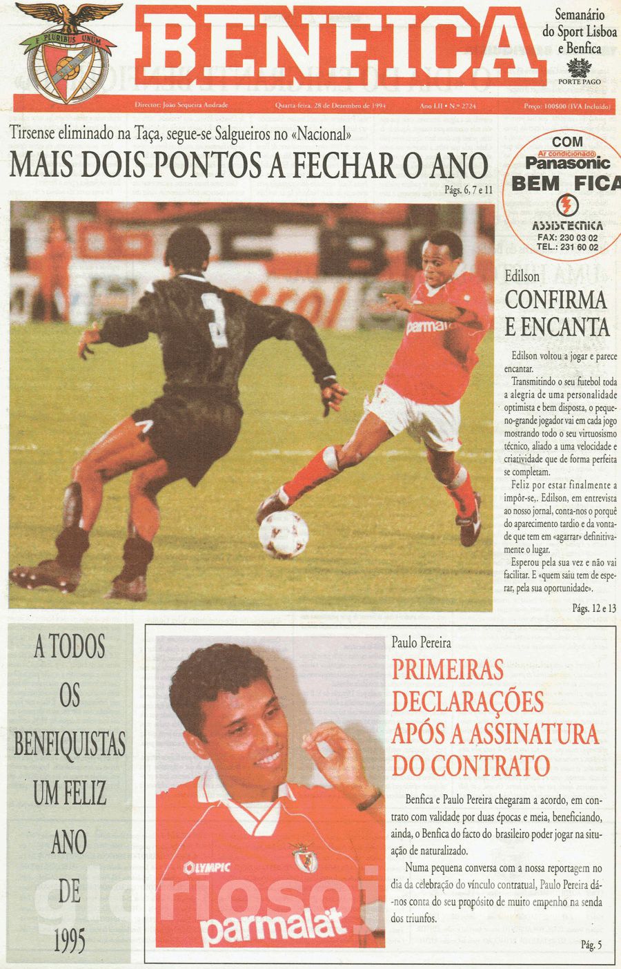 jornal o benfica 2724 1994-12-28
